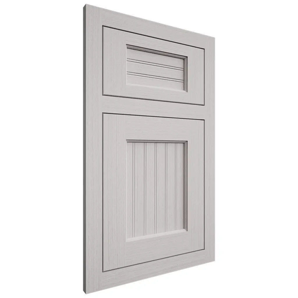 Shiloh Cabinetry Flush Inset Beaded Century White Oak Rift Cut Cotton Door