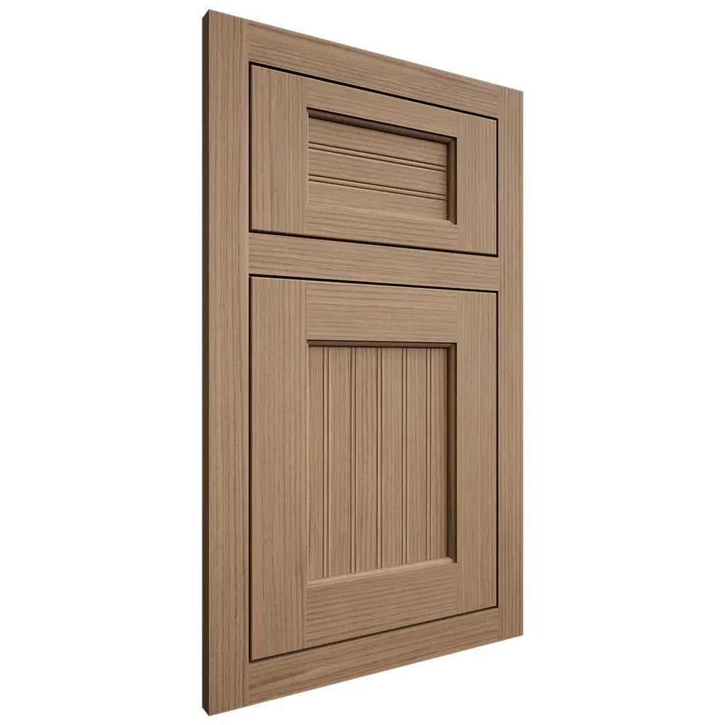 Shiloh Cabinetry Flush Inset Beaded Century White Oak Rift Cut Natural Door