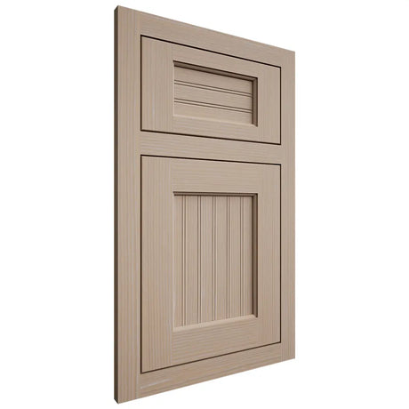 Shiloh Cabinetry Flush Inset Beaded Century White Oak Rift Cut Straw Door