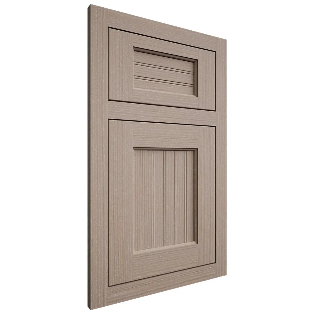 Shiloh Cabinetry Flush Inset Beaded Century White Oak Rift Cut Whitewash Door