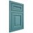 Shiloh Cabinetry Flush Inset Bradford Red Oak Plain Cut Aqua Door