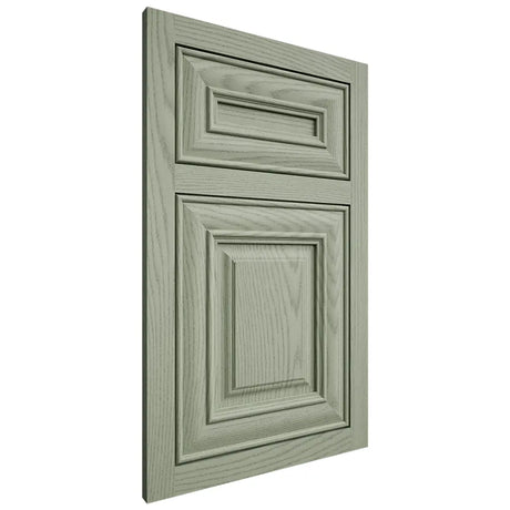 Shiloh Cabinetry Flush Inset Bradford Red Oak Plain Cut Moss Door