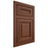 Shiloh Cabinetry Flush Inset Bradford Walnut Plain Cut Rye Door