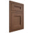 Shiloh Cabinetry Flush Inset Bristol Walnut Plain Cut Natural Door