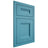 Shiloh Cabinetry Flush Inset Bristol White Oak Quarter Sawn Aqua Door