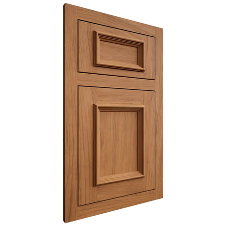 Shiloh Cabinetry Flush Inset Charleston Alder Plain Cut Caramel Door