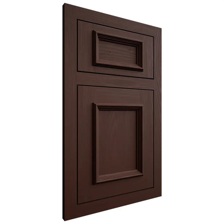 Shiloh Cabinetry Flush Inset Charleston Alder Plain Cut Umber Door