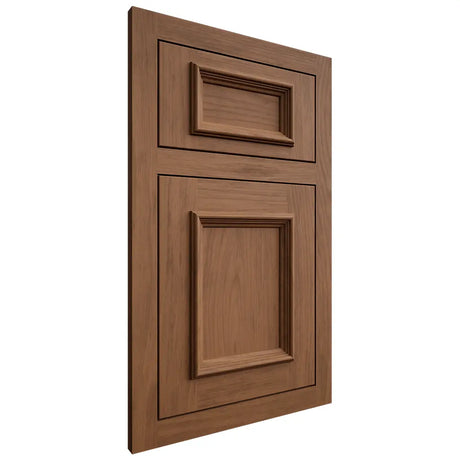 Shiloh Cabinetry Flush Inset Charleston Alder Plain Cut Walnut Door