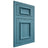Shiloh Cabinetry Flush Inset Charleston Hickory Plain Cut Aqua Door