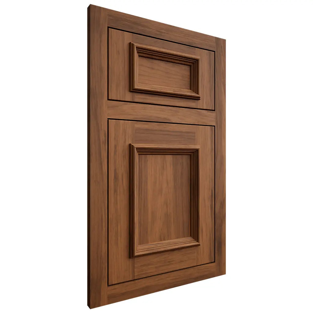 Shiloh Cabinetry Flush Inset Charleston Hickory Plain Cut Burnt Sugar Door