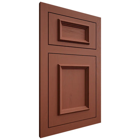 Shiloh Cabinetry Flush Inset Charleston Maple Plain Cut Cayenne Door