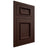 Shiloh Cabinetry Flush Inset Charleston Maple Plain Cut Cocoa Door