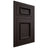 Shiloh Cabinetry Flush Inset Charleston Maple Plain Cut Espresso Door