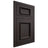 Shiloh Cabinetry Flush Inset Charleston Poplar Plain Cut Carbon Door
