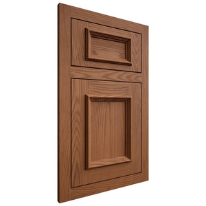 Shiloh Cabinetry Flush Inset Charleston Red Oak Plain Cut Braun Door