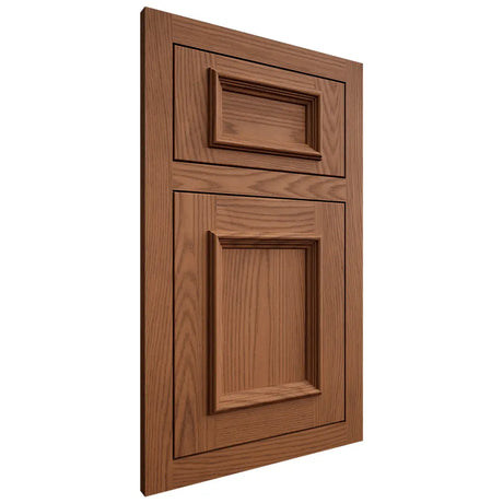Shiloh Cabinetry Flush Inset Charleston Red Oak Plain Cut Braun Door