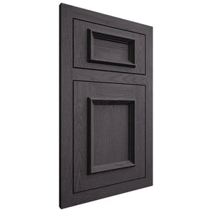 Shiloh Cabinetry Flush Inset Charleston Red Oak Plain Cut Harbor Door