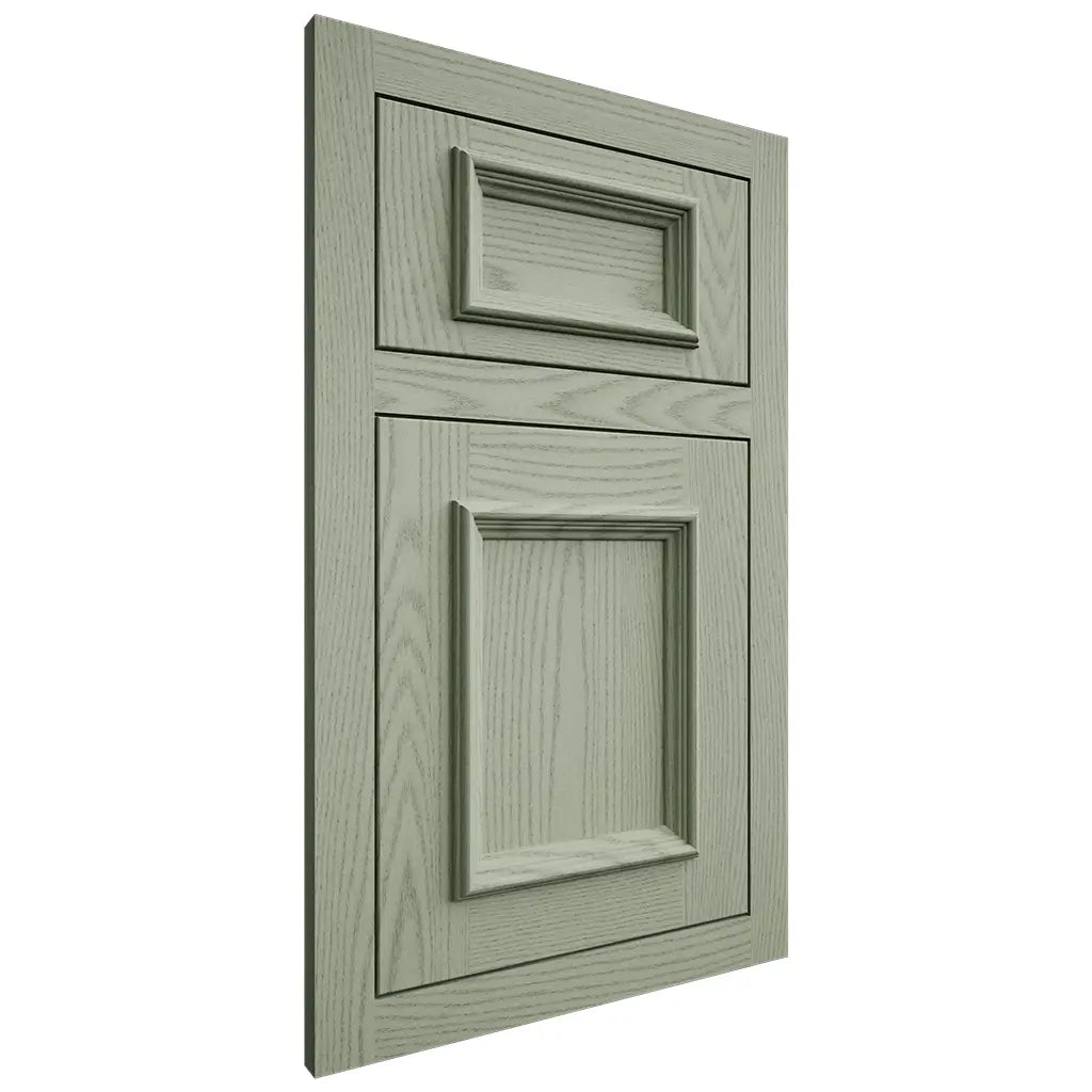 Shiloh Cabinetry Flush Inset Charleston Red Oak Plain Cut Moss Door
