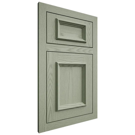 Shiloh Cabinetry Flush Inset Charleston Red Oak Plain Cut Moss Door