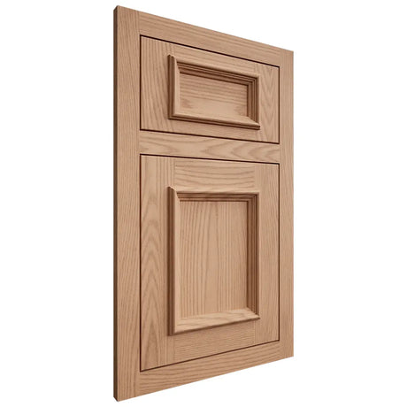 Shiloh Cabinetry Flush Inset Charleston Red Oak Plain Cut Natural Door