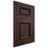 Shiloh Cabinetry Flush Inset Charleston Walnut Plain Cut Bison Door