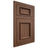 Shiloh Cabinetry Flush Inset Charleston Walnut Plain Cut Natural Door