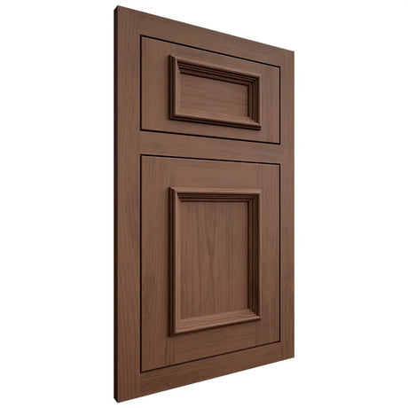 Shiloh Cabinetry Flush Inset Charleston Walnut Plain Cut Natural Door