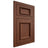 Shiloh Cabinetry Flush Inset Charleston Walnut Plain Cut Rye Door