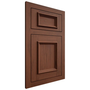 Shiloh Cabinetry Flush Inset Charleston Walnut Plain Cut Rye Door