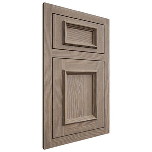 Shiloh Cabinetry Flush Inset Charleston White Oak Plain Cut Almond Door
