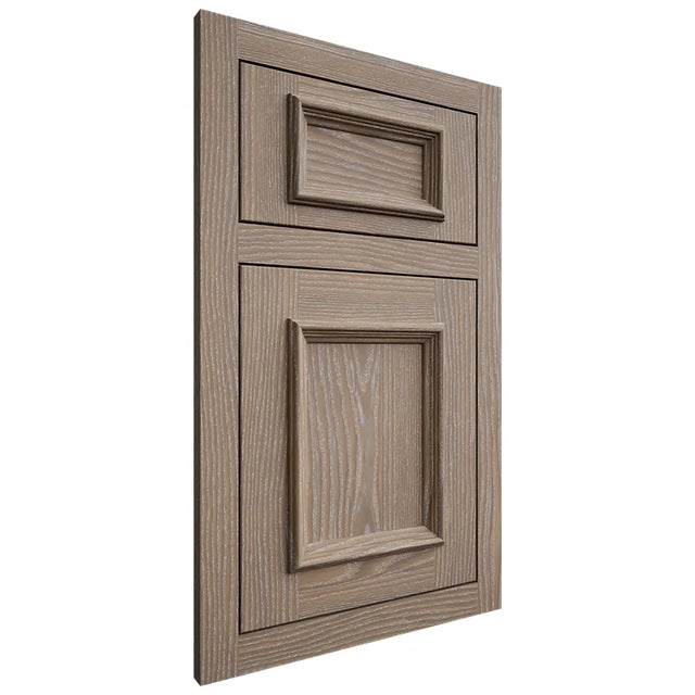 Shiloh Cabinetry Flush Inset Charleston White Oak Plain Cut Almond Door