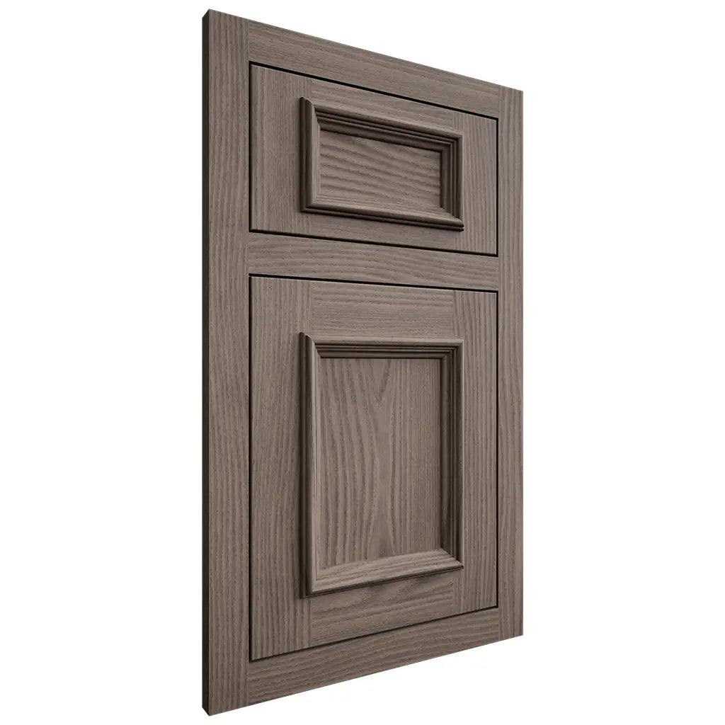 Shiloh Cabinetry Flush Inset Charleston White Oak Plain Cut Clay Door