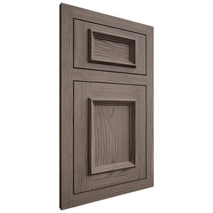Shiloh Cabinetry Flush Inset Charleston White Oak Plain Cut Clay Door