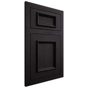Shiloh Cabinetry Flush Inset Charleston White Oak Plain Cut Espresso Door