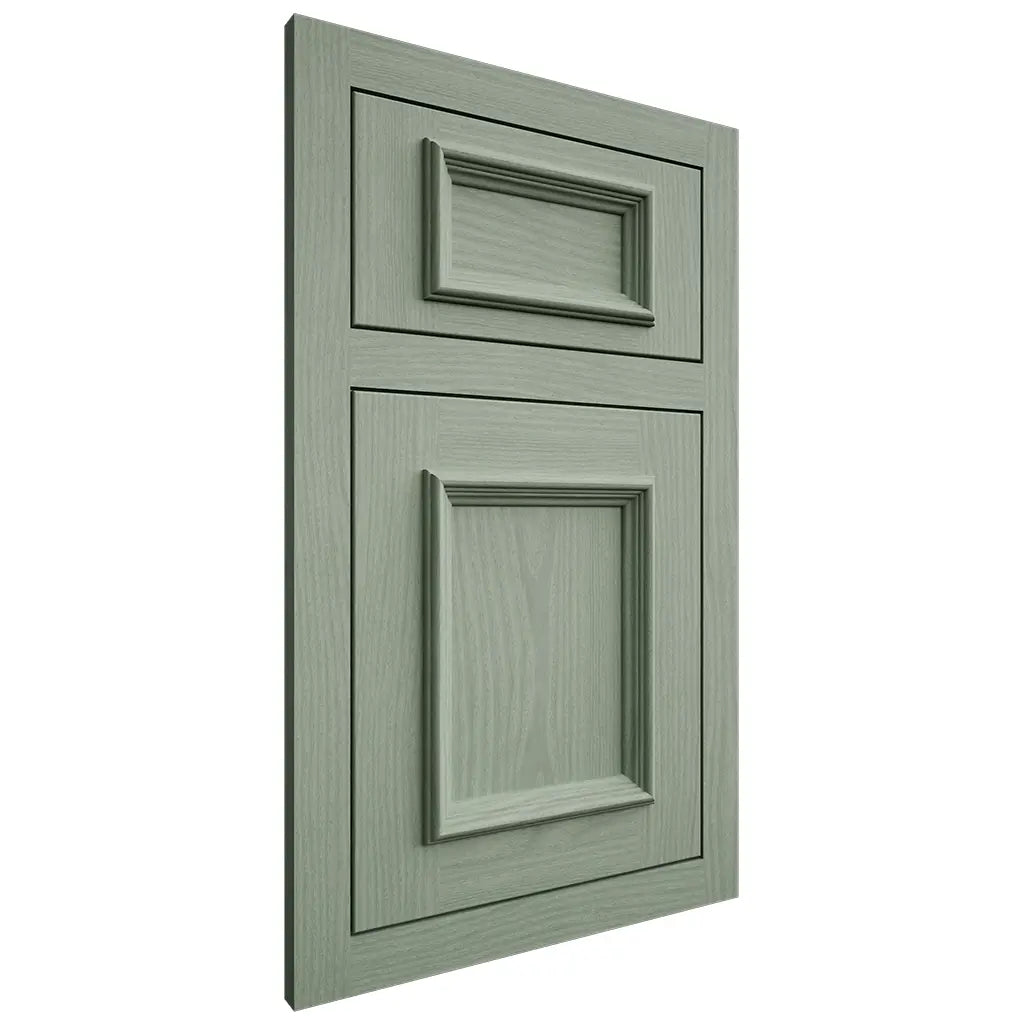 Shiloh Cabinetry Flush Inset Charleston White Oak Plain Cut Moss Door