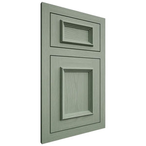 Shiloh Cabinetry Flush Inset Charleston White Oak Plain Cut Moss Door