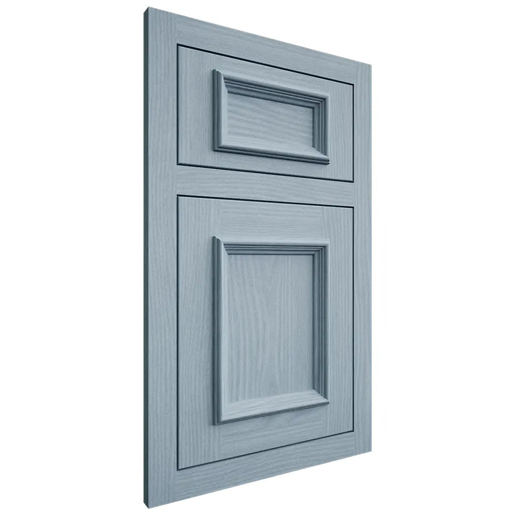 Shiloh Cabinetry Flush Inset Charleston White Oak Plain Cut Sky Door