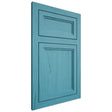 Shiloh Cabinetry Flush Inset Concord Alder Plain Cut Aqua Door