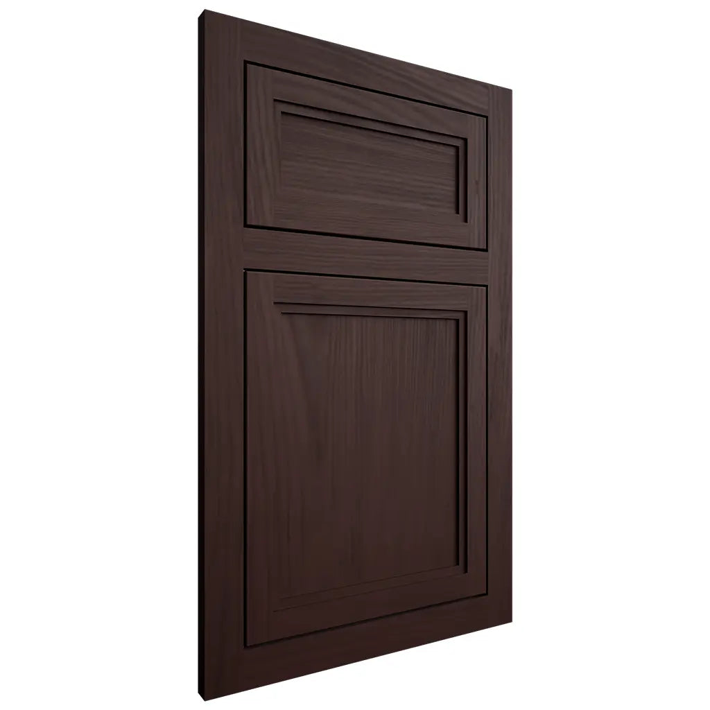 Shiloh Cabinetry Flush Inset Concord Alder Plain Cut Bistre Door