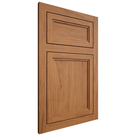 Shiloh Cabinetry Flush Inset Concord Alder Plain Cut Caramel Door