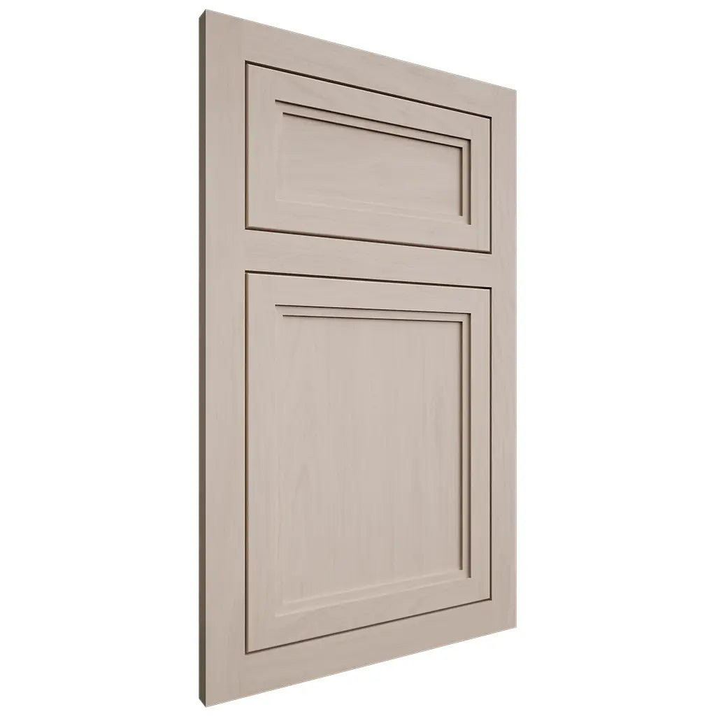 Shiloh Cabinetry Flush Inset Concord Alder Plain Cut White Sands Door