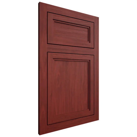 Shiloh Cabinetry Flush Inset Concord Cherry Plain Cut Red Door