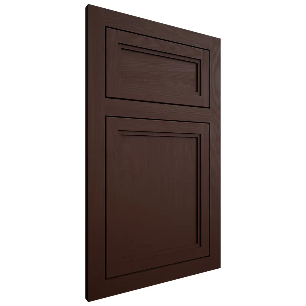 Shiloh Cabinetry Flush Inset Concord Maple Plain Cut Cocoa Door