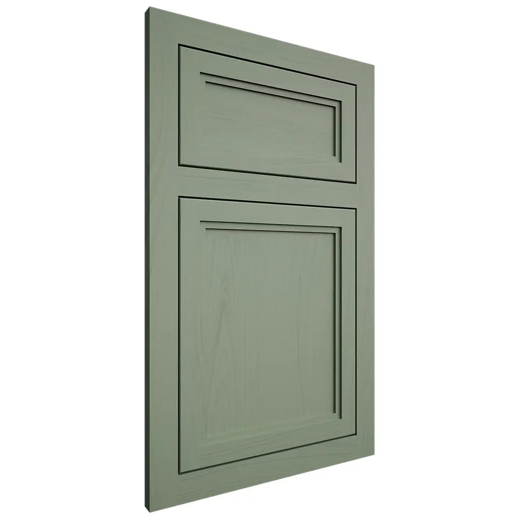 Shiloh Cabinetry Flush Inset Concord Poplar Plain Cut Moss Door