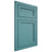 Shiloh Cabinetry Flush Inset Concord Red Oak Plain Cut Aqua Door