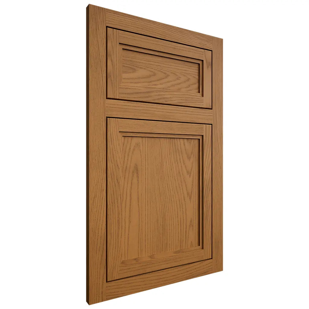 Shiloh Cabinetry Flush Inset Concord Red Oak Plain Cut Autumn Door