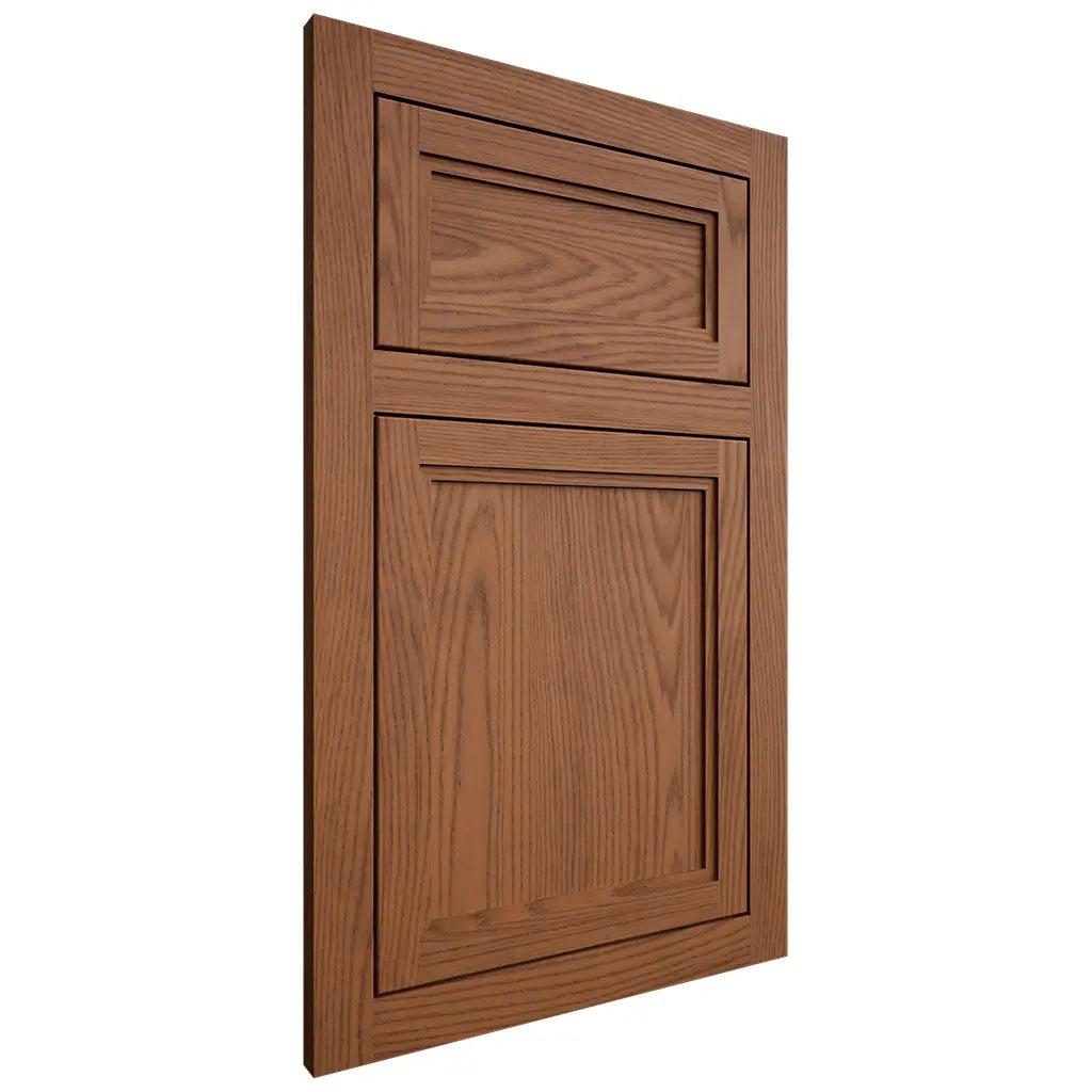 Shiloh Cabinetry Flush Inset Concord Red Oak Plain Cut Braun Door