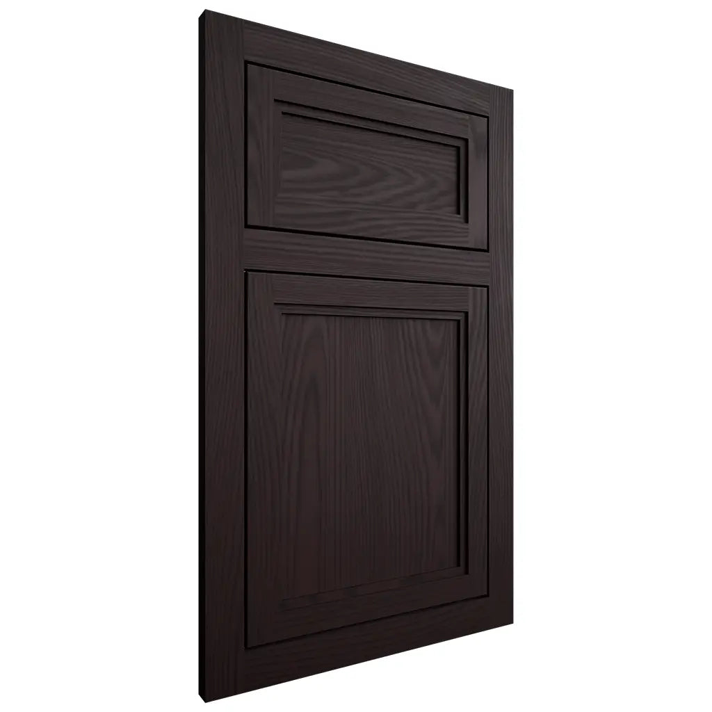 Shiloh Cabinetry Flush Inset Concord Red Oak Plain Cut Espresso Door