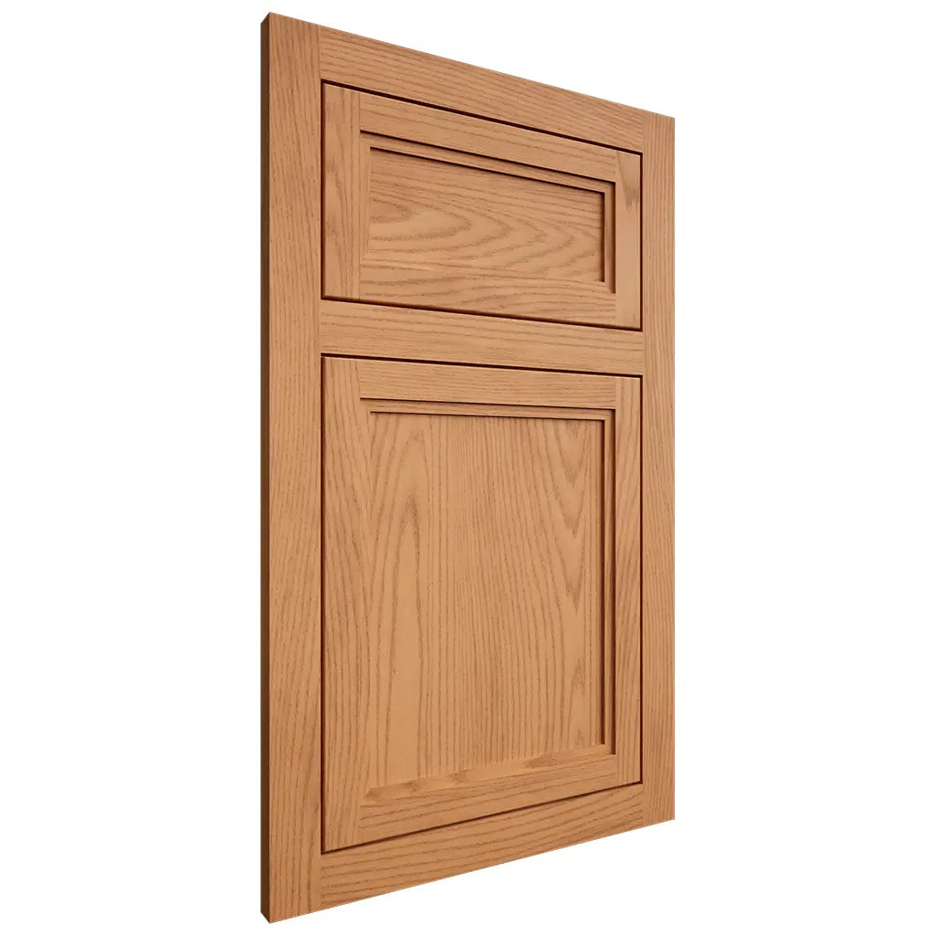 Shiloh Cabinetry Flush Inset Concord Red Oak Plain Cut Medium Door
