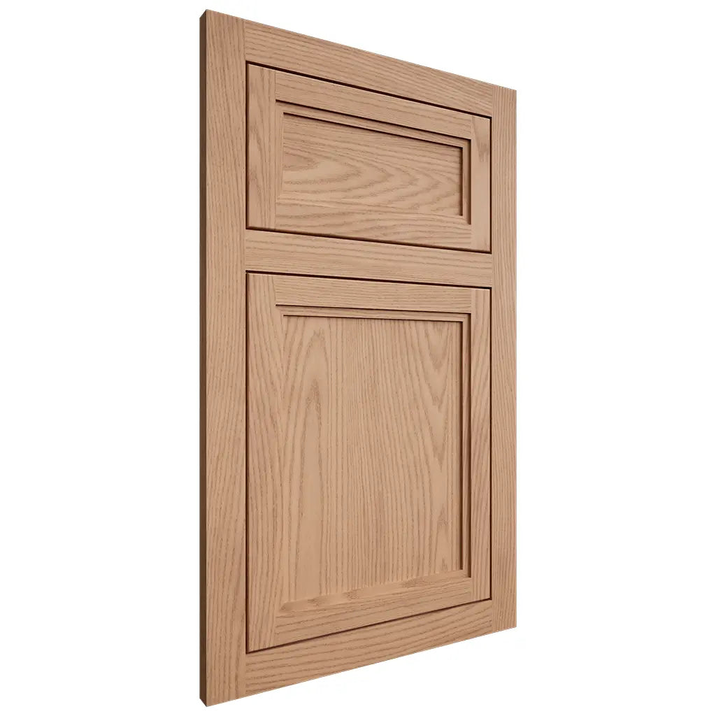 Shiloh Cabinetry Flush Inset Concord Red Oak Plain Cut Natural Door
